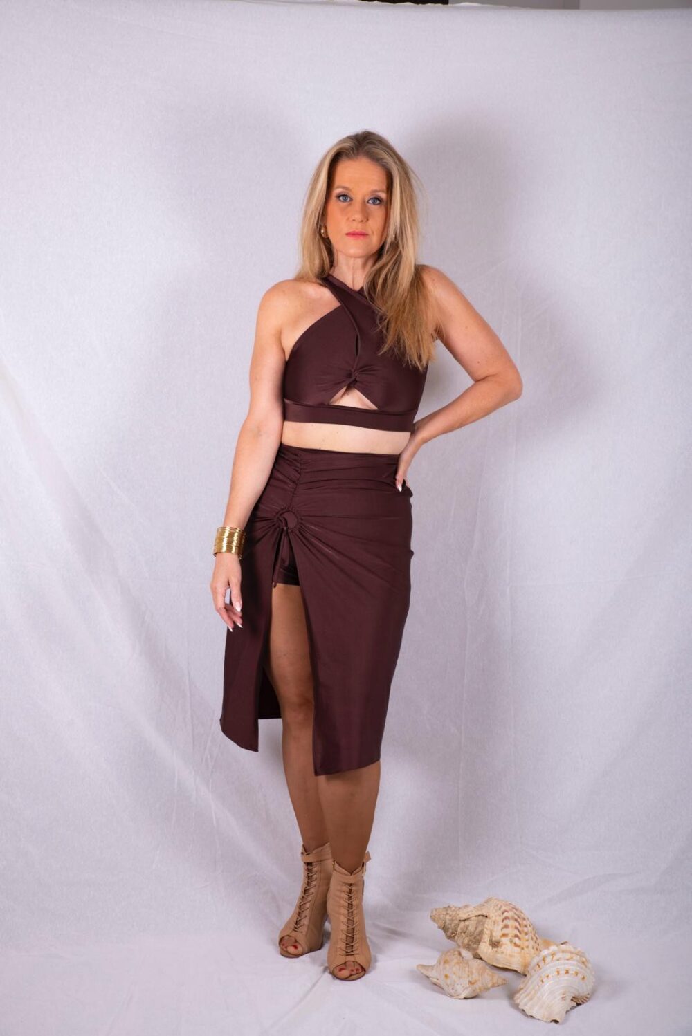 Conjunto CRAZY – Top y falda pantalón